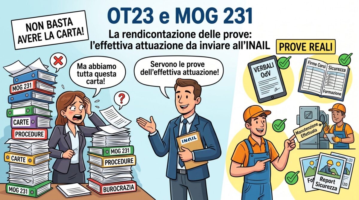 Non Basta la sola Carta. Come dimostrare all’INAIL l’effettiva attuazione del MOG 231 per lo sconto OT23